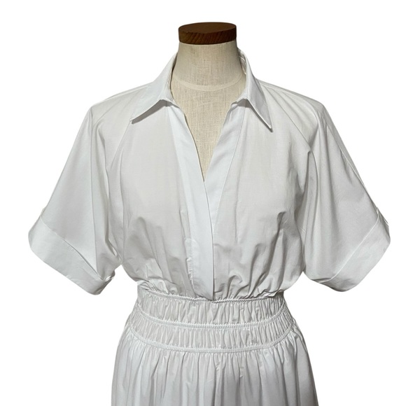 Anthropologie The Somerset Maxi Dress Shirt Dress Edition White Sz S - Picture 2 of 14